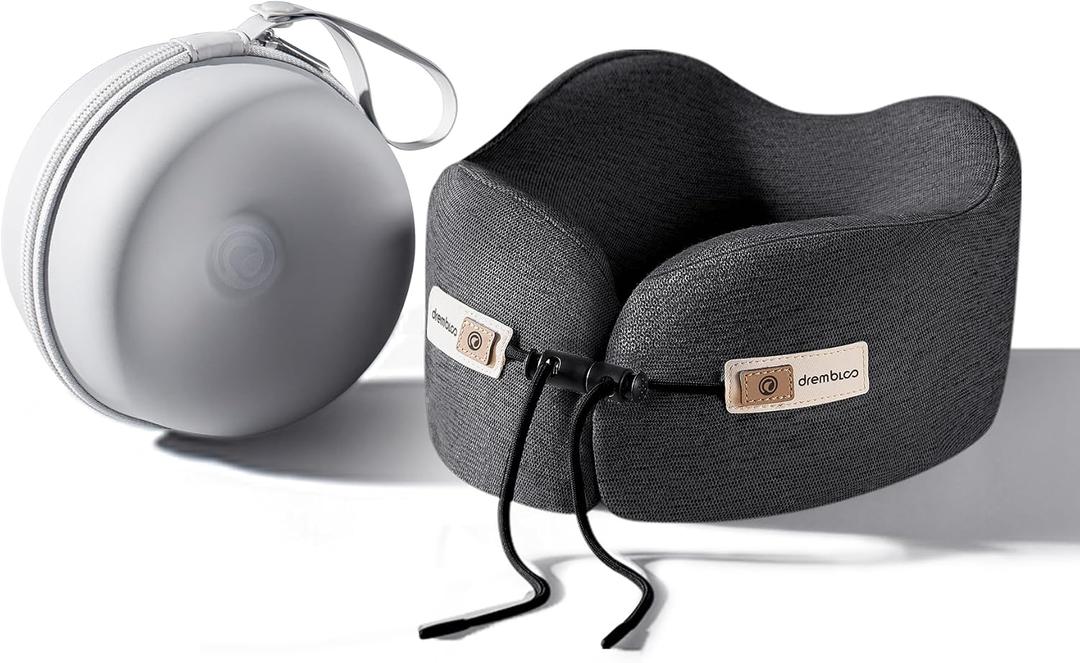 Neck Pillow Airplane, CertiPUR-US BASF Memory Foam Travel Pillows with Comfortable Breathable Cover, Ergonomic Design Compact Airplane Pillow for Flight Headrest Sleep, Portable Plane Accessories
