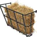 Hay Feeder Goat, 18 Gallon Multiple Sided Goat Hay Rack, Heavy Duty Iron Wall Hay Rack for Sheep with Detachable Grain Tray, Effortless Installation in Farm, Yield