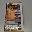 Lee Mens Underwear 4 Pack Boxers for Men Cotton Stretch Boxer Briefs (L)