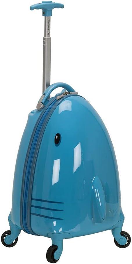 Rockland Jr. Kids' My First Hardside Spinner Luggage, Carry-On, Shark, 17"
