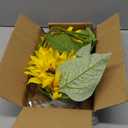 Large Sunflowers Artificial Flowers 8" Full Bloom Long Stem Artificial Sunflower 33" Tall Sun Flowers Giant Silk Sunflowers with Stem Fake Sunflower Floral Arrangement for Home Wedding Decoration