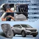 Right Passenger Side Mirror Cap Cover Compatible with Honda CRV 2016-2022 Replacement Accessories with Turn Signal, Not fit for CRV Without Turn Signal Light, Lunar Silver Metallic #NH-830M