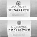 MOONSMILE 2 Pack Hot Yoga Towels - Non Slip, Super-Absorbent, Swim, Pilates, Mat Cover