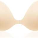 MITALOO Adhesive Bra Sticky Strapless Invisible Push up Bras Silicone Backless Nipple Cover for Women (Nude) Size