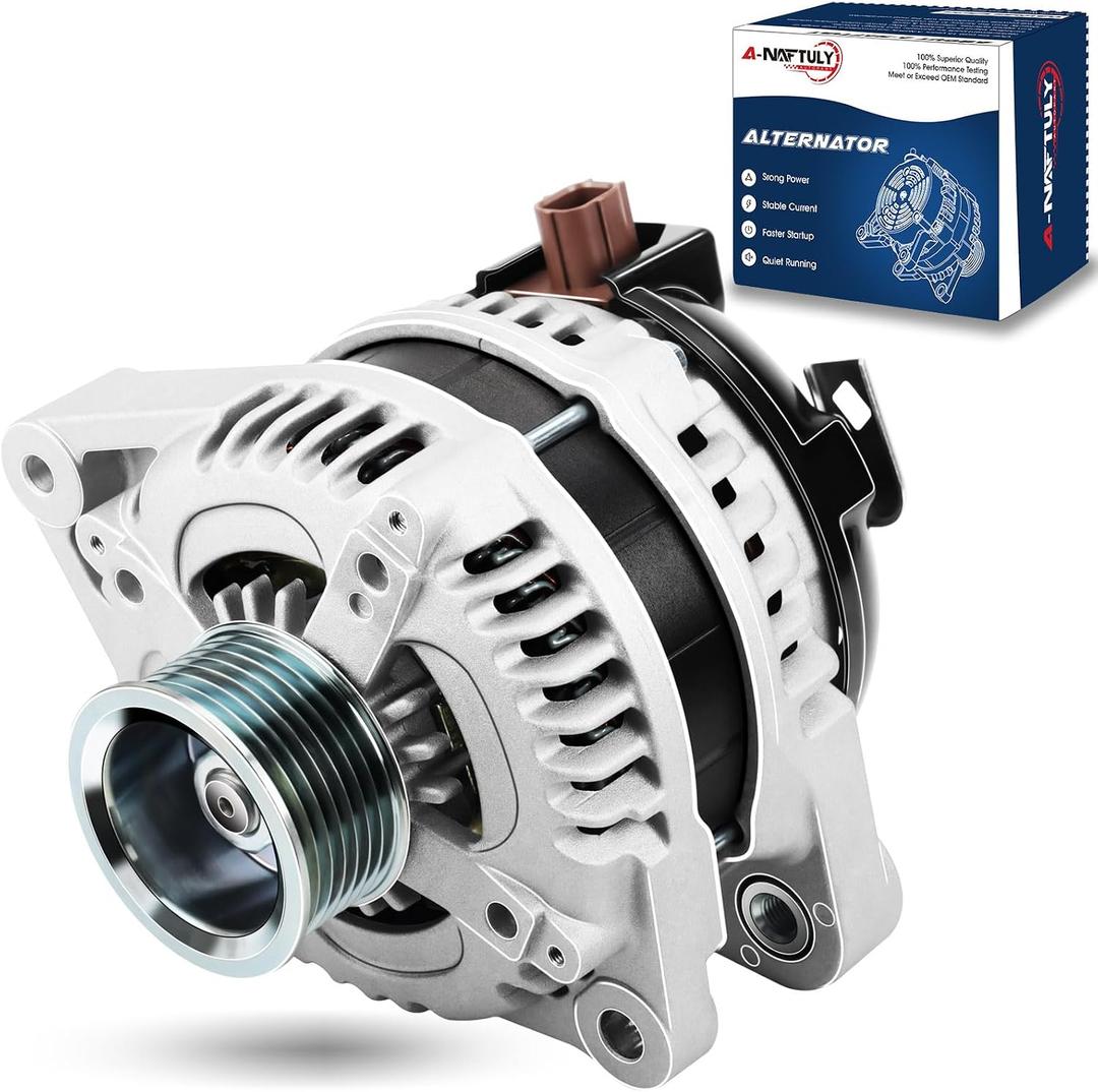 New Alternator Fits for 2008 2009 2010 2011 2012 Honda Accord 2.4L L4, 2009 2010 2011 2012 2013 2014 Acura TSX, Replace 11390N, 1042105890, 12870, 130Amp, IF, 7-Groove, CW, 2.4L