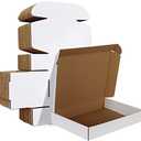 HORLIMER 12x9x2 inches Shipping Boxes Set of 25, White Corrugated Cardboard Box Literature Mailer