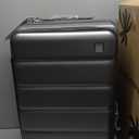 Expandable 20Inch Carry On Luggage Airline Approved - Top Opening Hardside Travel Suitcase Unbreakable -with Cup Holder,USB Charge,Side Pothook, 360Spinner Wheels, TSA Lock-Grey