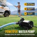 110V AC Water High Pressure Pump, 4.0 GPM 45 PSI Fresh Water Transfer Diaphragm Pump with Smart Pressure Switch, Self Priming Water Booster Pumps for House Garden Sprinkler Irrigation Faucet