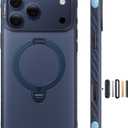 TORRAS Q3 Rugged for iPhone 17 Pro Case with 360 Rotating Magnetic Stand, Fit for MagSafe, 16FT Mil-Grade Drop Protection, Side Anti-Slip Grip, Camera Control Button, Microfiber Lining, Deep Blue
