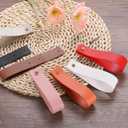 2 x uxcell 4pcs Leather Curtain Rod Holder 1 x 4.7 Inches Wall Hanging Straps Curtain Rod Hook Brackets Hangers with Screws for Wall Bathroom Kitchen Bedroom, Light Pink