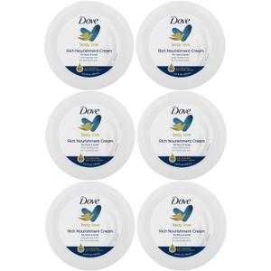 Dove Body Love Rich Nourishment Cream, Face, Hand & Body Lotion for Extremely Dry Skin, Fast-Absorbing 72-Hour Moisturizing Cream with Ceramide Serum, 5.07 Fl Oz (Pack of 5)