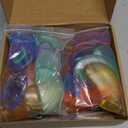 144 Pcs Rainbow Stacking Stones Colorful Pebbles Sorting and Stacking Stones Light Table Accessories Manipulatives Educational Toys for Preschool Kindergarten Montessori Toys, 6 Colors