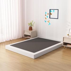 King Box Spring Bed Base 6 Inch, Low Profile Metal Box Spring King with Fabric Cover, 3000 Lbs Max Weight Capacity Mattress Foundation, Noise-Free, Easy Assembly