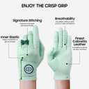 CLAPLEY Women’s Golf Glove – Premium Cabretta Leather with Magnetic Ball Marker, Breathable Design, Good Elasticity, Precious Gift for Golfers, Super Soft Feel, Right Hand, Medium 