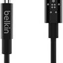 Belkin AV10172bt03-BLK 3.5mm Audio Cable With Lightning Connector, Black, Smartphone