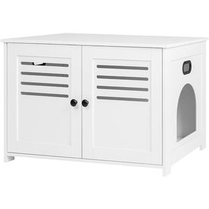 Dinzi LVJ 80cm. Cat Litter Box Enclosure, White