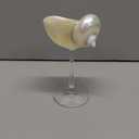 1 Pcs Conch Shell Wine Glass Wedding Wine Glasses Martini Glasses Goblet Cocktail Glass Cup Drinkware Drinking Stemware for Birthday Wedding Beach Bridesmaids Anniversary Party (Clear Base)