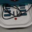 Foot Spa Bath Massager with Heat, Bubble Jets, Red Light & Timer, Pedicure Foot Spa with 95-118 Temperature Control, 8 Shiatsu Rollers, Pumice Stone, Gift for Mom and Dad (Green)