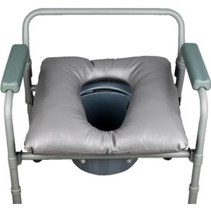 Bedside Soft Commode seat Cushion, Thick Pad PU Cover with Fixing Straps for Commode Chair, Washable Toilet Seat Cushion Warmer for Elderly Adults
