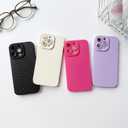 NITITOP Compatible with iPhone 15 Pro Max Case Cute Aesthetic Little Polka Dots Pattern Design for Women Men Girls Soft TPU Shockproof Stylish Full Camera Protective Phone Cover - White