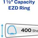 Avery Heavy-Duty View Binder with 1.5" One Touch EZD Ring, Black, 1 Binder (79695)
