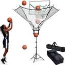 Basketball Rebounder 180 Rotating Universal Fit for All Rims, 86" Wide Net Return System, Portable Shooting High-Efficiency Training & Trainer for Solo Practice