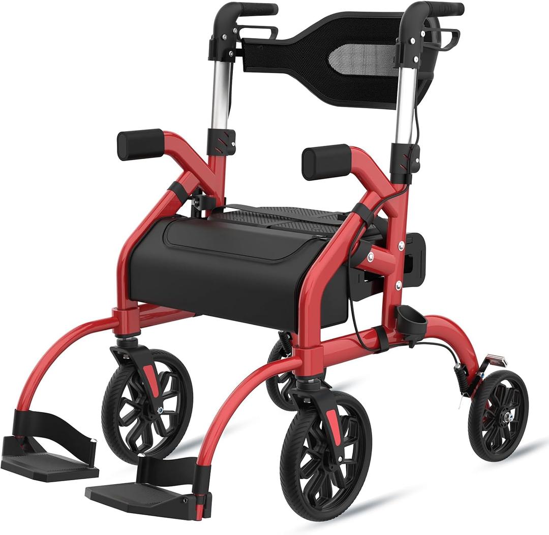 Walkers for Seniors, 2 in 1 Rollator Walker with Seat