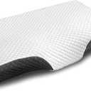 EPABO Contour Memory Foam Pillow Orthopedic Sleeping Pillows, Ergonomic Cervical Pillow for Neck Pain - for Side Sleepers, Back and Stomach Sleepers, Free Pillowcase Included (Firm & Queen) (Queen(24*15*4.8 inches), Dark Grey)