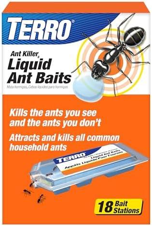TERRO Ant Killer Bait Stations T300-3SR - Liquid Bait to Eliminate Ants - 18 Count Stations for Effective Indoor Ant Control 3 packs