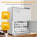 Hot Towel Warmer SalonDepot 46L Large Capacity Spa Towel Warmer with Double Cabinets for Salon, Barber Shop, Massage & Facial (White)