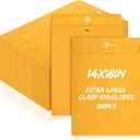 Fullhawl 100 Pcs 14 x 18 Inch Extra Large Mailing Clasp Envelopes Jumbo Kraft Catalog Manila Envelope with Clasp Closure for Oversized Big Documents Office Home Business Legal School Storing Mailing