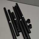 ALLZONE Heavy Duty Tension Shower Curtain Rod 42-83 Inches for Bathroom, Window, Non-Slip, Adjustable with Strong Spring Pole for Closet, Doorway, No Rust, No Drilling, Black