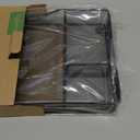 Amazon Basics Metal Mesh Desk Organizer with 6 Compartments, Anti-Slip Pen Holder Storage Tray for Office Supplies and Home, Black