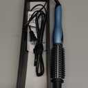 Phoebe Curling Iron Brush Anti-Scald Bristles Instant Heat Up Dual Voltage Ceramic Tourmaline Ionic Hair Curling Wand for All Hair Types (1 Inch)