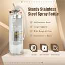 2 Gallon Stainless Steel Sprayer, 20 Wand & 3FT Reinforced Hose, Heavy Duty Hand Pump Sprayer with Pressure Gauge, Safety Valve and Adjustable Nozzle, for Lawn, Garden Watering (Silver-8L)