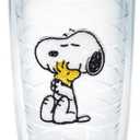 Tervis Peanuts - Felt Tumbler with Emblem and Black Lid 16oz, Clear