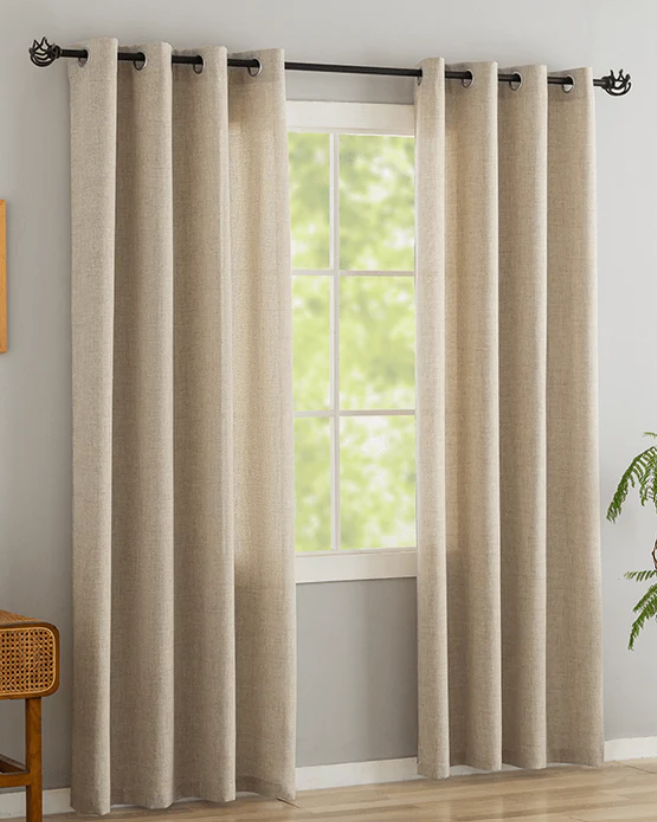 Sheer Linen Curtains, Size 84x52 inches