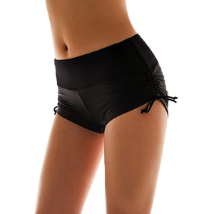 Micosuza Classical Women's Swim Boardshorts Beach Bikini Bottoms with Adjustable Ties 7 Color, Medium