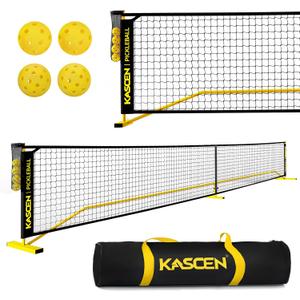 KASCEN Pickleball Net - Pickleball Net for Driveway, 22FT USAPA Portable Pickleball Set with Net, Pickle Ball Net with 4 Pickleballs & Carry Bag, Pickle Ball Net for Outdoor Indoor Court Backyard
