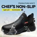 Men's Anti-Slip and Waterproof Work Shoes Comfortable Slip-on Shoes for Kitchen and Restaurant, Size: T100 
