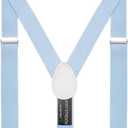 Boys' Men's Suspenders and Bow Tie Set Elastic Adjustable (40" (about 8-15 years old), Blue)