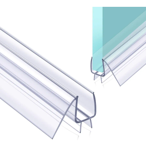 1 Pack Shower Door Bottom Seal POZIA-36(914mm) Long,1/2"(12mm) Thick,Frameless Glass Shower Door Seal Strip Clear Polycarbonate Durable Stop Shower Leaks and Create a Water Barrier Ultra Clear