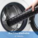 MOONFLY Shower and Bathtub Mat,40x16 Inches,Extra Long Non Slip Mats with Suction Cups and Drain Holes, Machine Washable and Anti Slip Bathmats, Bathroom Mats for Tub Nonslip (Black)