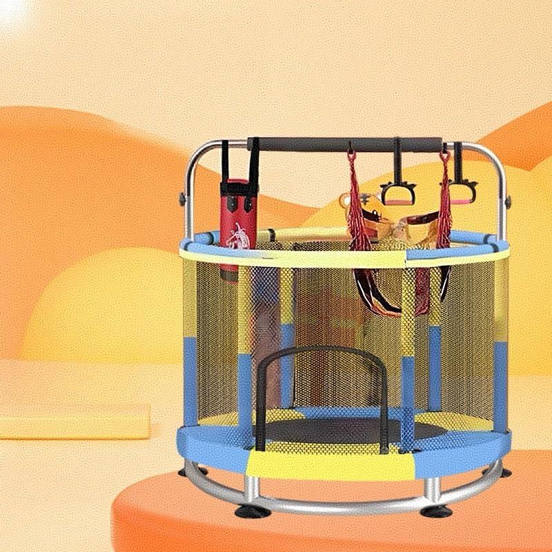 60" Trampoline for Kids (Blue Yellow)