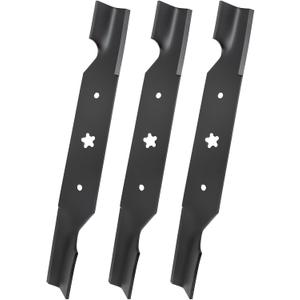 187256 Medium Lift Blades for 54" Deck, 187254 Lawn Mower Blades Compatible with Hus-qvarna GTH26K54T MZ5424S RZ5424 AYP Pou-lan Craftsman Lawn Mower, Replaces 21546235, 532187254, 532187256, 3 Pack