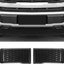 Left & Right Front Bumper Guard Pads Insert Cap Cover for 2015-2020 Ford F150, Carbon Fiber