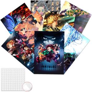 Babymiu Anime Wall Poster 8-Pack 11.5 x 16.5 INCH,Anime Gifts Merch Party Supplies Unframed Version HD Printing Poster for Room Club Wall Art Decor