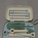 Momcozy Bottle Brush Set - Baby Bottle Cleaner Kit with Silicone Brush, Nipple Brush, Straw Brush, Soap Dispenser, Drying Rack - 7 in 1 Bottle Cleaning Tool for Home and Travel, Green (Classic Style)