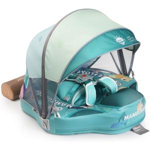 Mambobaby Baby Pool Float with Canopy & Tile, Kalolary Non-Inflatable Baby Swim Float Infant Swim Trainer Ring Toddler Pool Float with Adjustable Strap for 3-24 Months Age Boys Girls Mambobaby Baby Pool Float with Canopy & Tile, Kalolary Non-Inflatable Baby Swim Float Infant Swim Trainer Ring Toddler Pool Float with Adjustable Strap for 3-24 Months Age Boys Girls