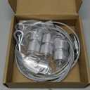 2Pcs Lift Cable Compatible with Gorilla Lift Trailer Gate Assist with EZ Spring Clips, with 4Pcs Aluminum Alloy Rollers Pins Washers, Fit for Open Utility Trailer Tailgate Ramp Lift Assist Kit